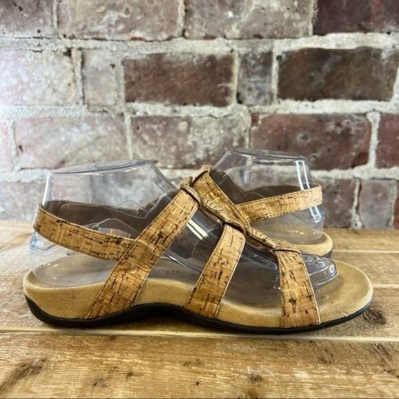 Vionic Rest Amber Cork Triple Strap Tan Sandals Sz 7 - Picture 9 of 12